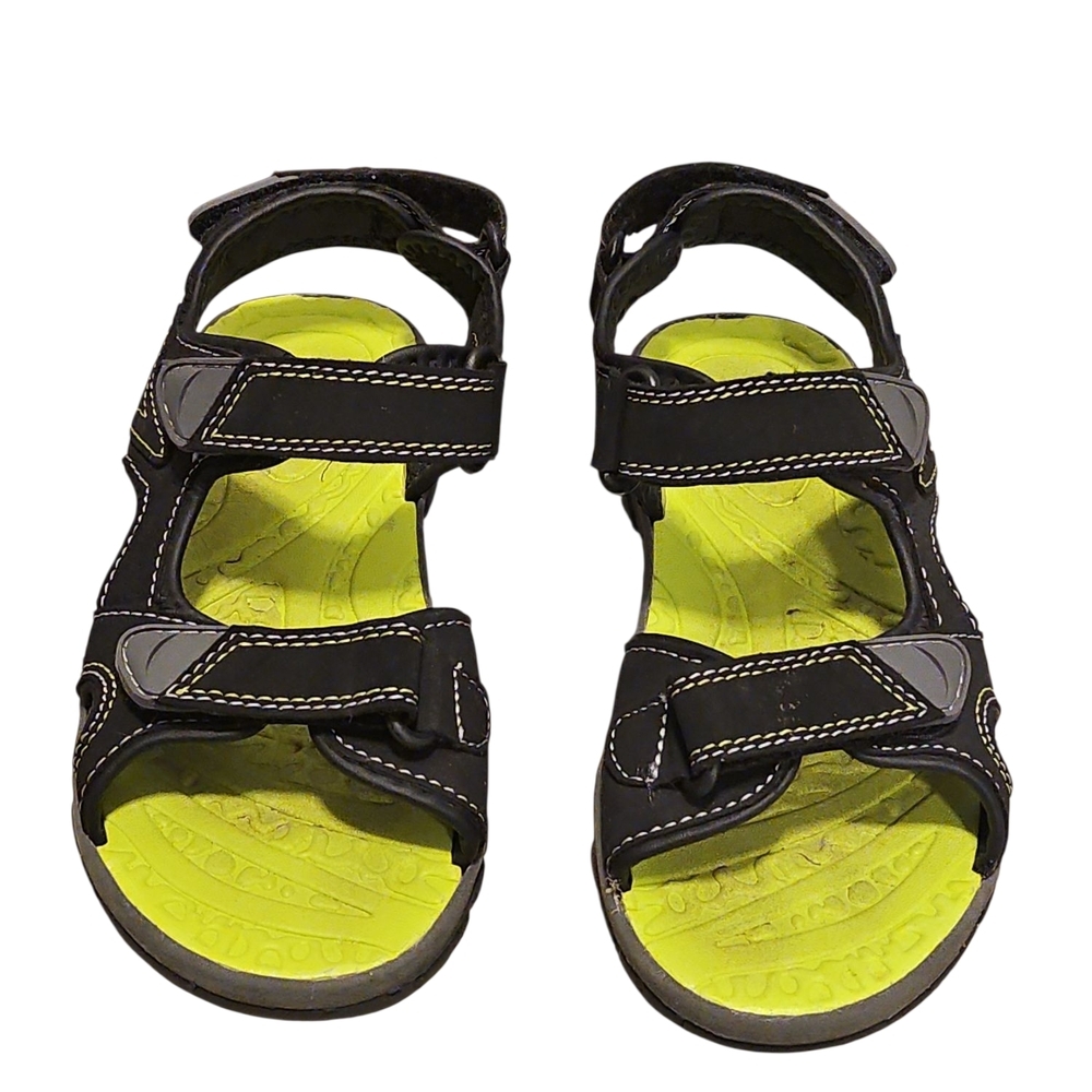 Khombu Black/Neon Green Sandals - Picture 2 of 6